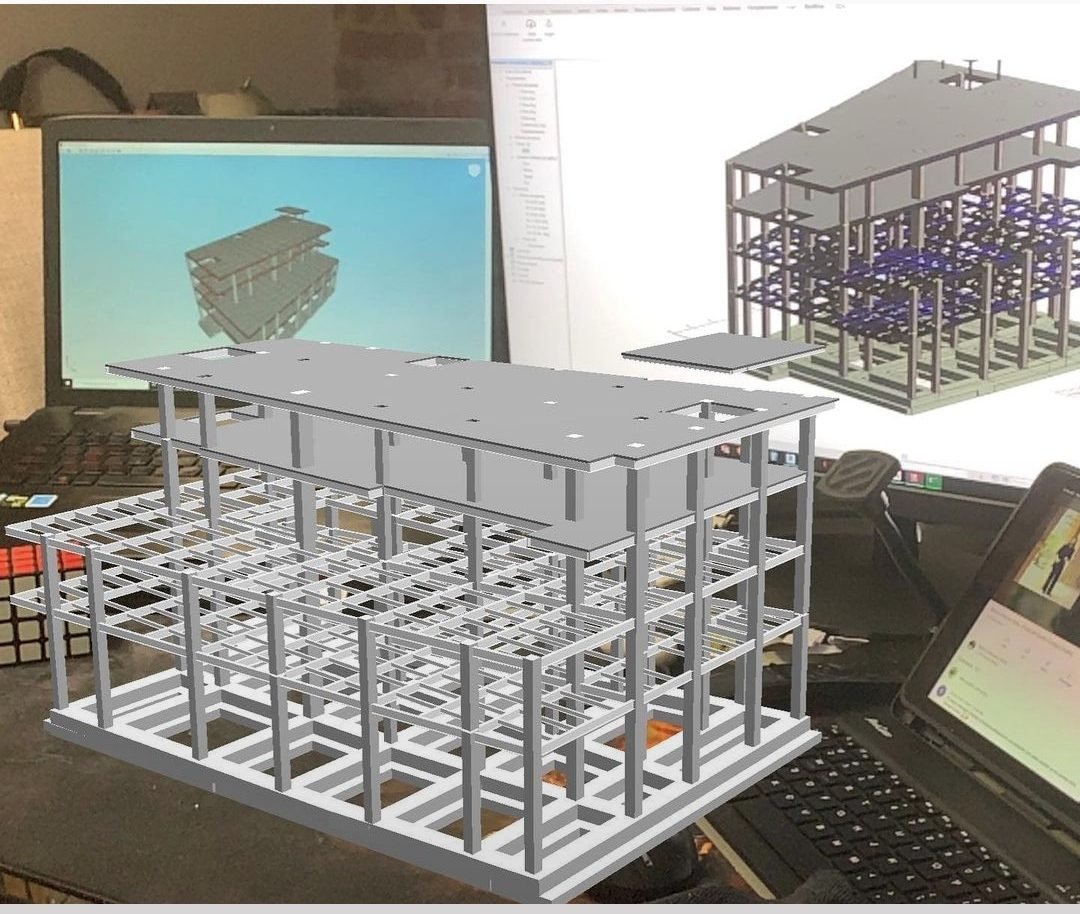 Modelo estructural 3D revisado en realidad aumentada
