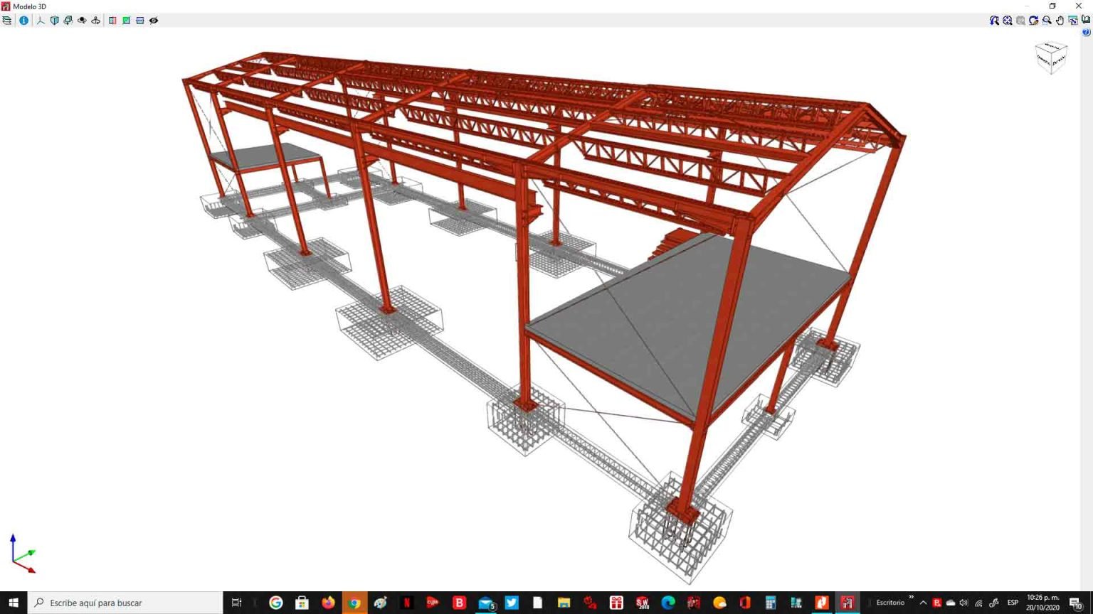 Estructura metálica de nave industrial sin mampostería