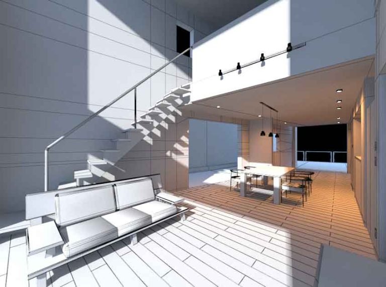 Proceso de modelado 3D de un proyecto residencial