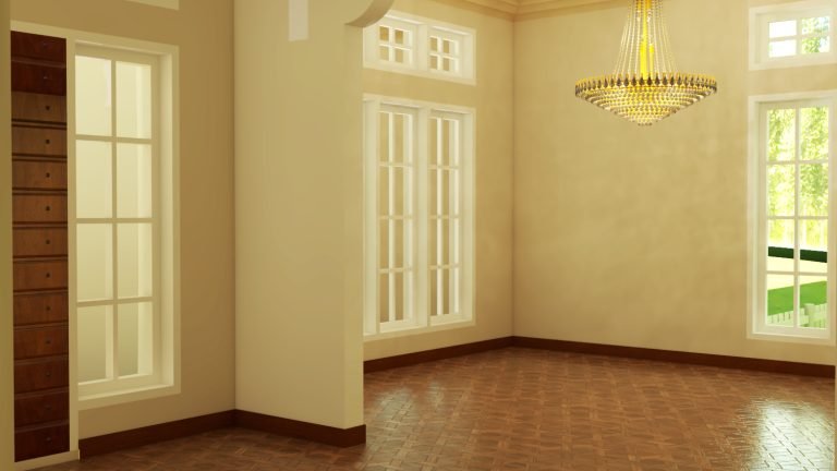 Render de sala de estar